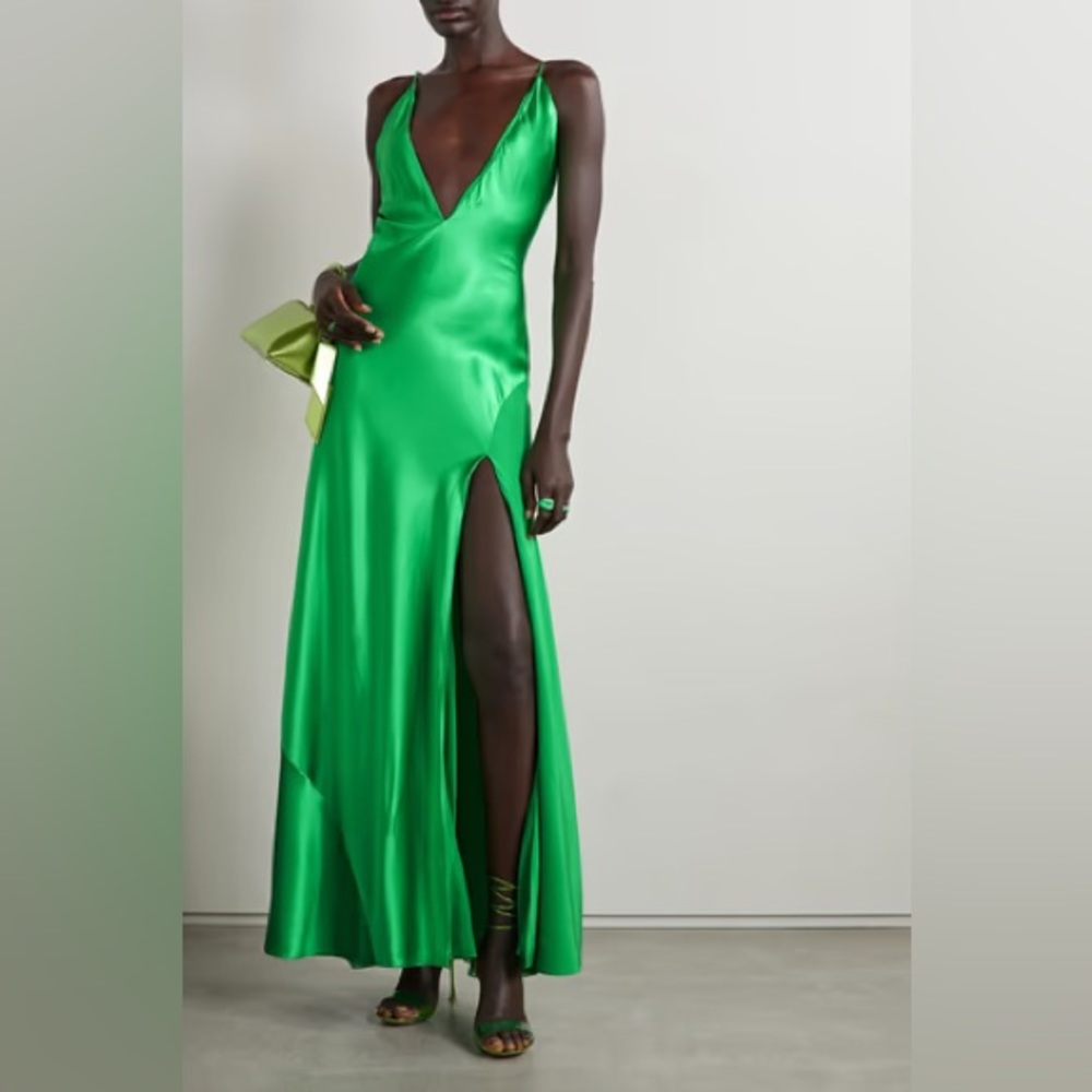 NEW Sergio Hudson women silk long dress size 4 US Retail 2885$